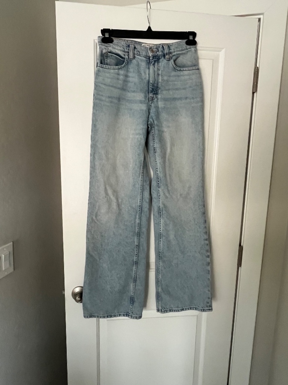 We The Free Tinsley Baggy High Rise Jeans Sz 25 Light Wash